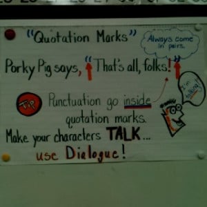Using quotes in writing Anchor Chart
