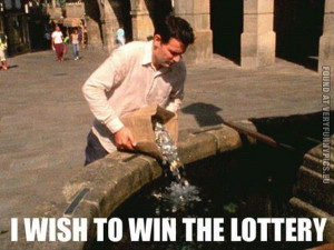 funny picture i wish to win the lottery