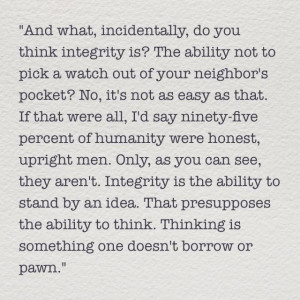 Integrity - Ayn Rand, The Fountainhead