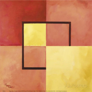 Four Squares with Lines Art Print