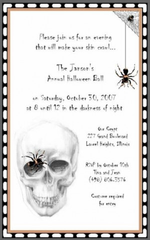 scary halloween invitations