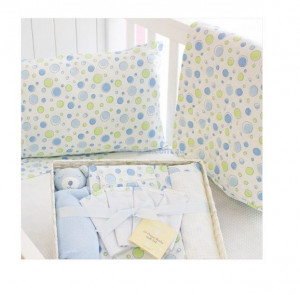 Bubba Blue Cute Cuddly Spotty Dotty 10 Piece Nursery Blue Gift Set ...