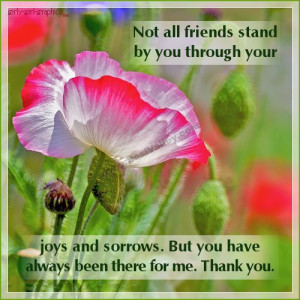 Not all friends stand by you through your joy and sorrows.but you have ...