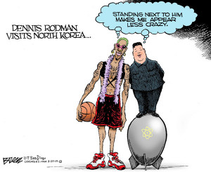enlarge this so funny comic strip political cartoon of Dennis Rodman ...