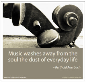 Music washes away Auerbach Quote