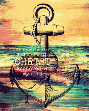 Anchor in Christ. Religious Faith Nautical Decor Choose Lustre Print ...