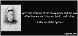 After the break up of the municipality and the loss of his income my ...