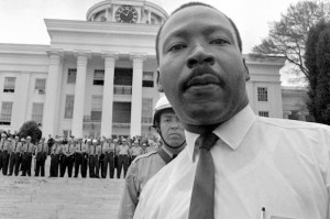 Enlarge State troopers stand shoulder to shoulder on the steps of ...
