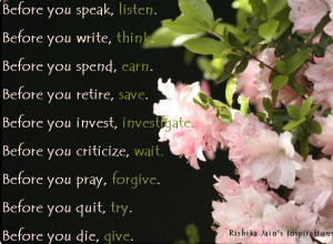 Life’s Little Instructions …..