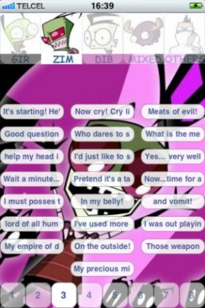 ... ratings for Gir Invader Zim Dib Gaz - 880 Sounds And Quotes soundboard