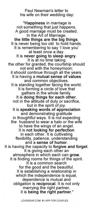 about marriage by Paul Newman: Wedding Letters, Quotes, Paul Newman ...