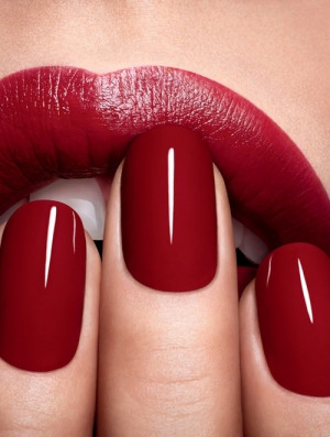 Perfect red lips and nails
