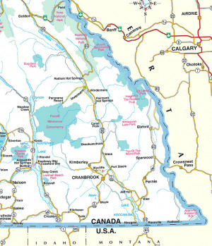British Columbia Ski Resorts Map