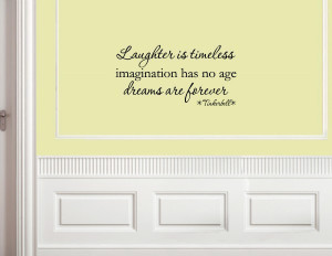 Laughter is timeless, Tinkerbell Vinyl wall decals quotes sayings ...