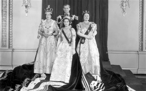 philip at the back and queen elizabeth the queen mother