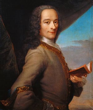 Image: French School - Portrait of the Young Voltaire (1694-1778)