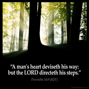 Proverbs 16:9 Inspirational Image