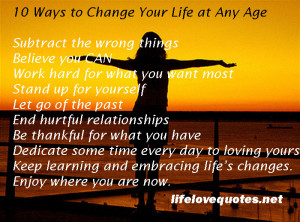 10 way to change your life quote