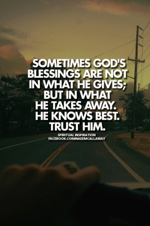 Trust Him.