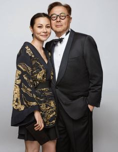Mr. Chow, art patron Michael, and his daughter China, in Emilio Pucci ...