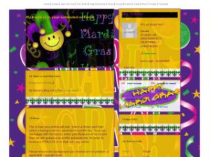 Mardi Gras - Happy Mardi Gras MySpace Layout Preview