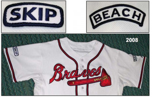 2008 Braves: two separate patches for broadcaster Skip Caray and coach ...