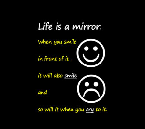 Facebook Quotes About Life Lessons: Life Is A Mirror Quote With ...