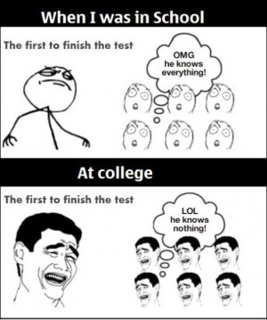 Funny MEME – School vs. College