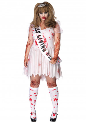 Plus Size Zombie Beauty Queen Costume