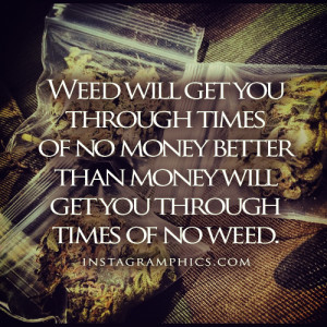 Weed Without Money Quote Graphic