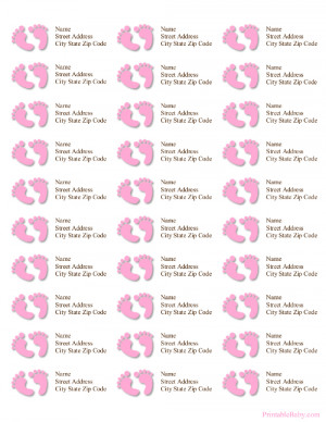 Free Printable Baby Shower Address Labels