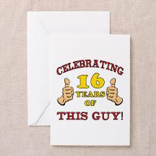 Funny 16th Birthday For Boys Greeting Card for