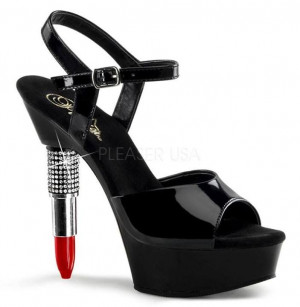 Black n Red Lipstick High Heels
