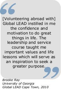 Volunteering Abroad with Global LEAD instilled in me the confidence ...