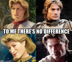 ... obligatory Jamie Lannister looks like Shrek’s Prince Charming post