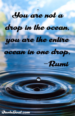 You are not a drop in the ocean…