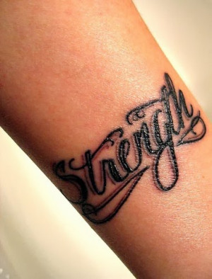 strength quote tattoos for women on foot
