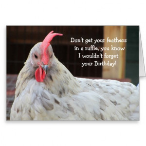 Funny Rooster Birthday Greeting Card