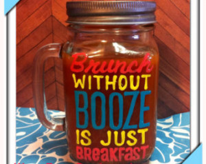 ... breakfast - sunday funday mason drinking jar- bloody mary mug - brunch
