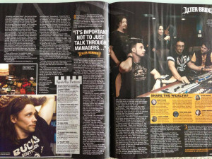 Alter Bridge on August edition of Kerrang