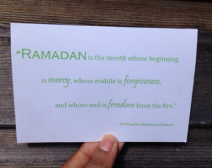 Islamic Ramadan typography greeting card with Islamic quote ...
