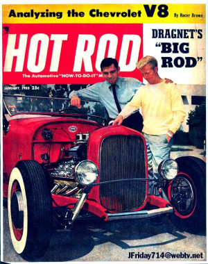 The cover of Hot Rod magazine featuring a 