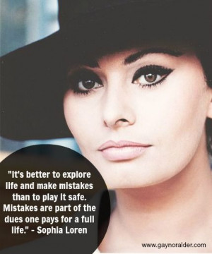 SophiaLoren Sophia Loren #Quotes #Mistakes
