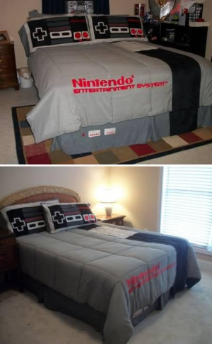 ... nes console bedding set this one of a kind homemade bedding set is