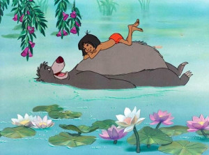 Jungle Book's Mowgli and Baloo via www.Facebook.com/Disney