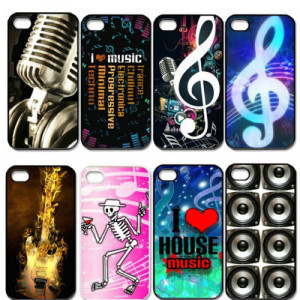 Music Microphone Life Quote Cell Phones Cover Case for Apple iPhone 4 ...