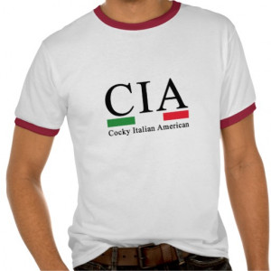 CIA Cocky Italian American Funny Mens T-Shirt