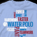 Water Polo T Shirt - Random Words 268r6
