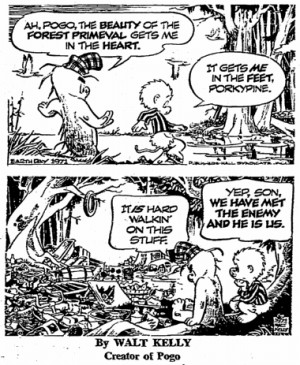 Pogo cartoon for Earth Day 1971, Anchorage Daily News newspaper 18 ...