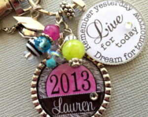 PERSONALIZED keychain - Graduate, Class 2014, high school, Remember ...